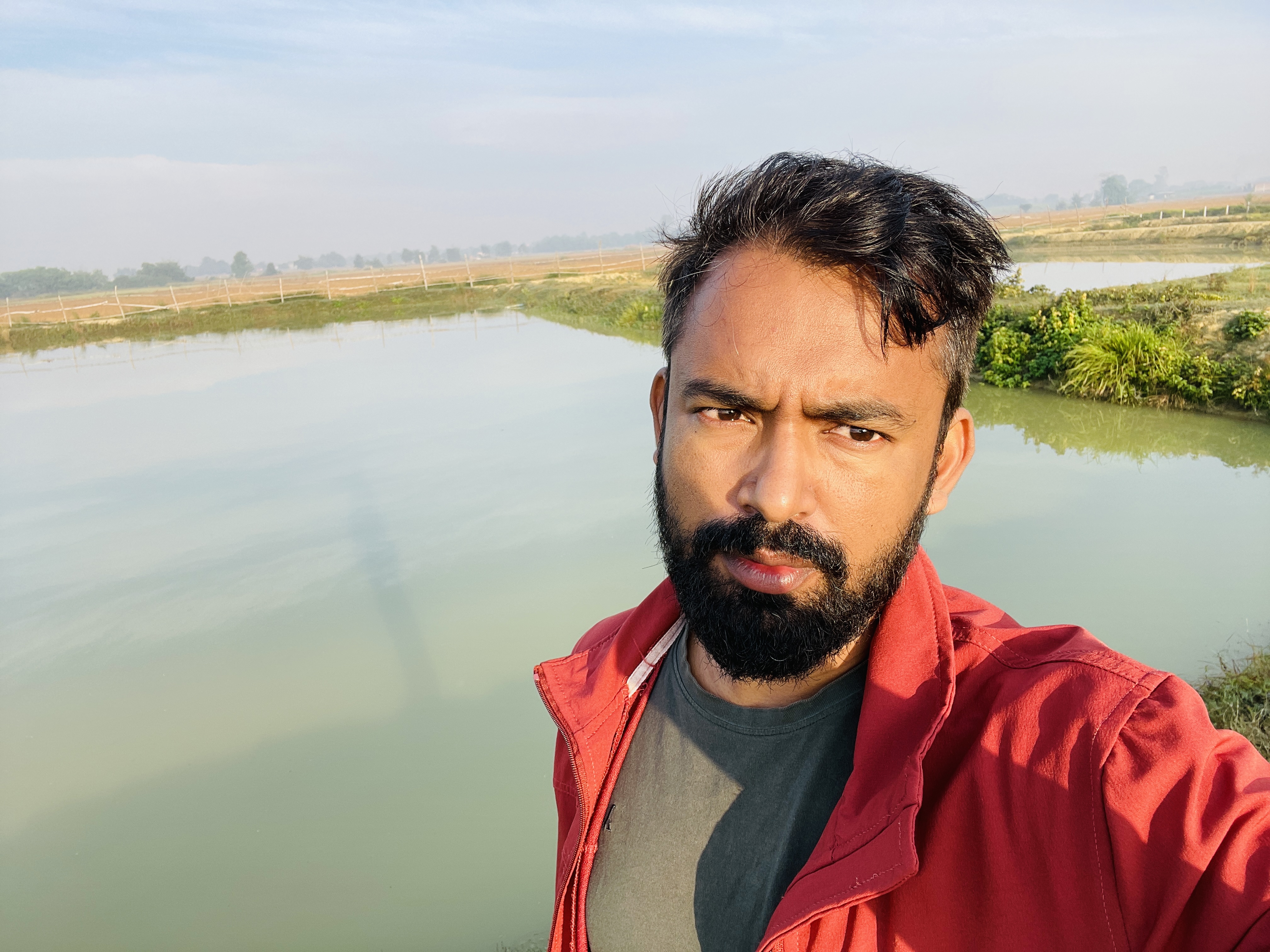 Fish pond at Vedic Farm